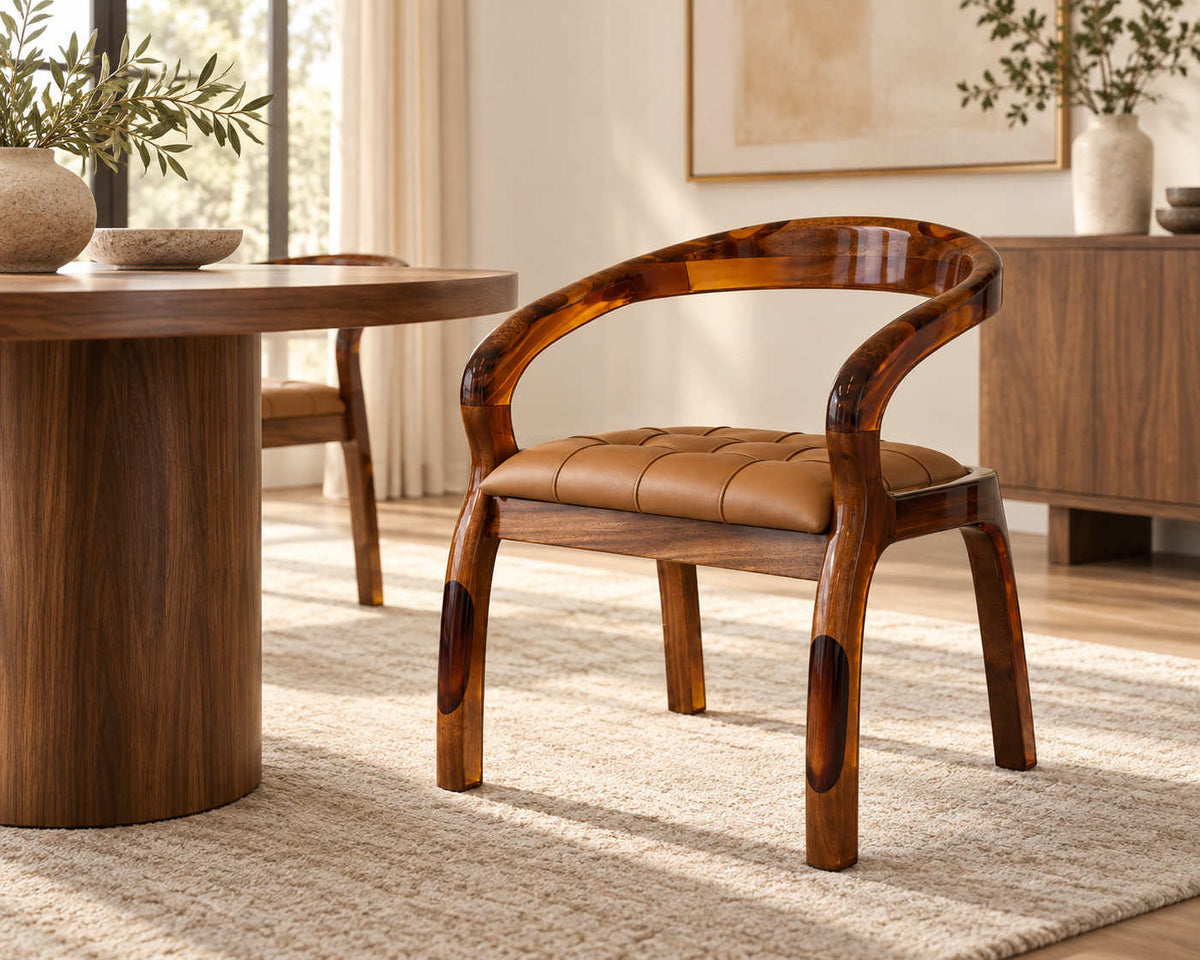 Black Walnut Epoxy Resin Chair EC01