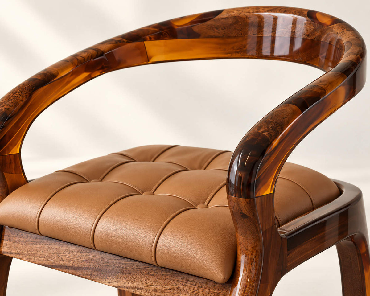 Black Walnut Epoxy Resin Chair EC01