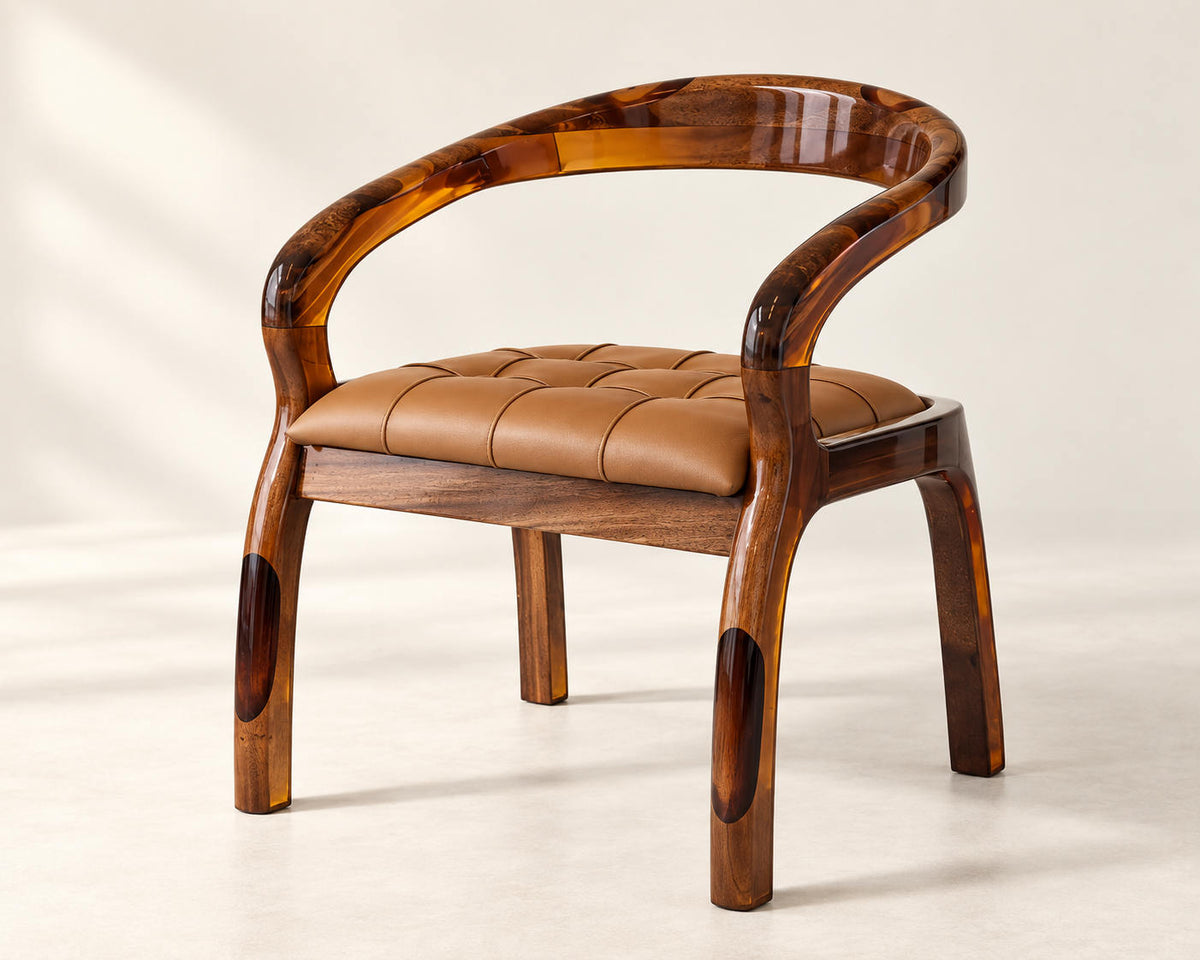 Black Walnut Epoxy Resin Chair EC01