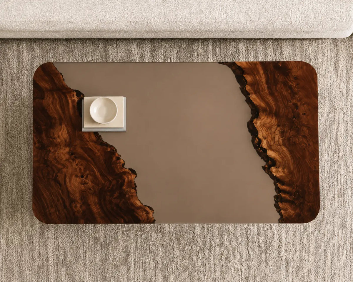 ECTC03 Smoke Portal Smoky Clear Epoxy Black Walnut Coffee Table featuring handcrafted black walnut and smoky clear resin-5