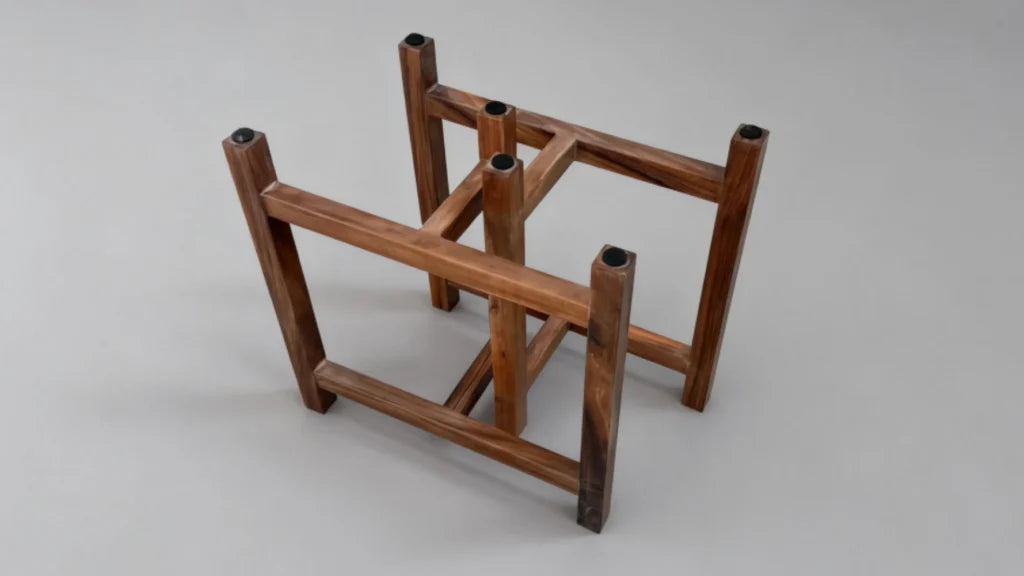 Stick the anti-slip pads onto the table legs.